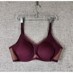 Honeylove Crossover Bra Womens XL Burgundy Wirefree Padded Convertible
